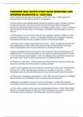 TENNESSEE REAL ESTATE STUDY GUIDE QUESTIONS AND ANSWERS GUARANTEE A&plus; 2025&sol;2026