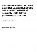 emergency medicine rosh mock exam 2025 Update &vert;QUESTIONS AND VERIFIED ANSWERS&vert;frequently MOST TESTED questions&vert; GET IT RIGHT&excl;&excl;