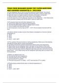 TEXAS FOOD MANAGER EXAMS TEST PAPER QUESTIONS AND ANSWERS GUARANTEE A&plus; 2025&sol;2026