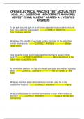 CFESA ELECTRICAL PRACTICE TEST &lpar;ACTUAL TEST 2025&rpar; &vert; ALL QUESTIONS AND CORRECT ANSWERS &vert; NEWEST EXAM &vert; ALREADY GRADED A&plus; &vert; VERIFIED ANSWERS
