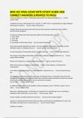 BHIS 461 FINAL EXAM WITH STUDY GUIDE AND CORRECT ANSWERS &lpar;UPDATED TO PASS&rpar;