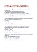 Lifeguard certification Test&colon; Red Cross Exam  Questions And Answers Verified 100&percnt; Correct 