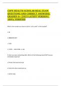 COPE HEALTH SCHOLAR REAL EXAM QUESTIONS AND CORRECT ANSWERS&vert; GRADED A&plus; &vert;2025 LATEST VERSION &vert; 100&percnt; VERIFIED