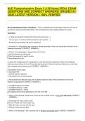 NLE Comprehensive Exam 3 &lpar;150 Items&rpar; REAL EXAM QUESTIONS AND CORRECT ANSWERS&vert; GRADED A&plus; &vert;2025 LATEST VERSION &vert; 100&percnt; VERIFIED