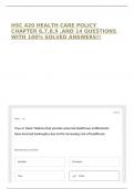HSC 420 HEALTH CARE POLICY CHAPTER 6&comma;7&comma;8&comma;9 &comma;AND 14 QUESTIONS WITH 100&percnt; SOLVED ANSWERS&excl;&excl;