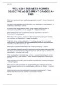 WGU C201 BUSINESS ACUMEN  OBJECTIVE ASSESSMENT GRADED A&plus;  2025