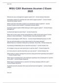 WGU C201 Business Acumen 2 Exam  