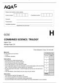 AQA GCSE Combined Science Trilogy Biology Higher Paper 2 June 2025&vert; GET A&plus;