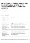 MN 551 ADVANCED PATHOPHYSIOLOGY QUIZ BANK ACTUAL EXAM QUESTIONS WITH ACCURATE AND VERIFIED ANSWERS&comma;100&percnt; CORRECT&excl;&excl;