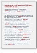 Fitness Trainer &lpar;ISSA&rpar; Questions And Answers  Verified 100&percnt; Correct
