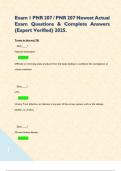 Exam 1 PNR 207 &sol; PNR 207 Newest Actual Exam Questions & Complete Answers &lpar;Expert Verified&rpar; 2025&period;