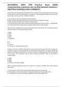 ACCURATE&excl;&excl; AAPC CPB Practice Exam &lpar;2025&rpar; comprehensive questions and verified detailed solutions &lpar; MULTIPLE CHOICES&rpar; &vert;100&percnt; CORRECT&excl;&excl;
