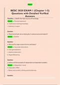 BESC 3020 EXAM 1 &lpar;Chapter 1-5&rpar;  Questions with Detailed Verified  Answers