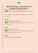 BESC 3020 Exam 3 Questions with  Detailed Verified Answers 