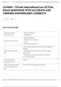 LJU4804 - Private International Law exam  ACTUAL EXAM QUESTIONS WITH ACCURATE AND VERIFIED ANSWERS&comma;100&percnt; CORRECT&excl;&excl;