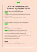BESC 3020 Study Guide Test 1  Questions with Detailed Verified  Answers 