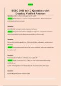 BESC 3020 test 2 Questions with  Detailed Verified Answers 