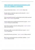 THE URINARY SYSTEM QUESTIONS AND ACTUAL CORRECT ANSWERS&period;