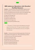 BRS abdomen Questions with Detailed  Verified Answers