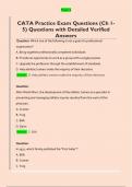CATA Practice Exam Questions &lpar;Ch 1 5&rpar; Questions with Detailed Verified  Answers 