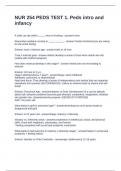 NUR 254 PEDS TEST 1&period; Peds intro and infancy Questions and Answers 100&percnt;  Correct