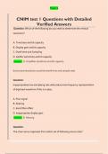 CNIM test 1 Questions with Detailed  Verified Answers