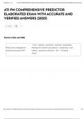 ATI PN COMPREHENSIVE PREDICTOR EXAM ELABORATED EXAM WITH ACCURATE AND VERIFIED ANSWERS &lpar;2025&rpar;