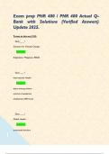 Exam prep PNR 400 &sol; PNR 400 Actual Q-Bank with Solutions &lpar;Verified Answers&rpar; Update 2025&period;  