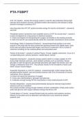 PTA FSBPT QUESTIONS AND ANSWERS  FULLY SOLVED