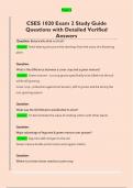 CSES 1020 Exam 2 Study Guide  Questions with Detailed Verified  Answers 
