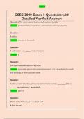 CSES Exam  Questions with Detailed Verified Answers