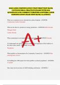 2025 LEED CERTIFICATION TEST PREP TEST BANK CONTAINS REAL PRACTICE EXAMS WITH 300 QUESTIONS AND CORRECT VERIFIED ANSWERS&sol; LEED CERTIFICATION EXAM TEST BANK 1 &lpar;LATEST&excl;&rpar;