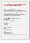 FNP Pathophysiology&ndash; Retake Exam Questions  And Answers Verified 100&percnt; Correct