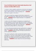 Focus On Maternity Exam Study Guide Questions And  Answers Verified 100&percnt; Correct