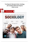 Test Bank for Macionis Gerber&comma; Sociology&comma; 9th Canadian Edition All Chapters Complete Latest Newest Version