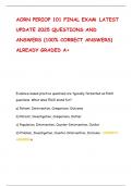 AORN PERIOP 101 FINAL EXAM LATEST UPDATE 2025 QUESTIONS AND ANSWERS &lpar;100&percnt; CORRECT ANSWERS&rpar; ALREADY GRADED A&plus;