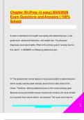 Chapter 50 GI Disorders Exam Q&A 2025&sol;2026 &ndash; High-Yield Prep on Pancreatitis&comma; Gallstones & Cholecystitis &lpar;Top-Rated Nursing Review&rpar;