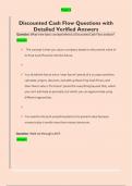 Discounted Cash Flow Questions with  Detailed Verified Answers