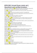 BTM 200 &vert; Actual Exam study set &vert; Questions and verified Answers
