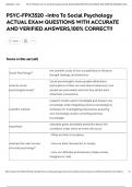 PSYC-FPX3520 -Intro To Social Psychology ACTUAL EXAM QUESTIONS WITH ACCURATE AND VERIFIED ANSWERS&comma;100&percnt; CORRECT&excl;&excl;