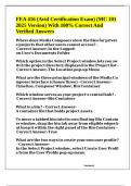 FEA 416 &lpar;Avid Certification Exam&rpar; &lpar;MC 101 2025 Version&rpar; With 100&percnt; Correct And Verified Answers