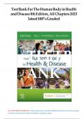 Test Bank For The Human Body in Health and Disease 8th Edition by Patton &vert; Complete Chapter 1 - 25 &vert; 100 &percnt; Verified