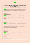 EXAM 2 BESC Questions with Detailed  Verified Answers 