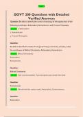 GOVT 200 Questions with Detailed  Verified Answers
