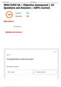 WGU D203 OA &vert; Objective Assessment &vert; 62 Questions and Answers &vert; 100&percnt; Correct&period;