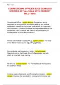 CORRECTIONAL OFFICER SOCE EXAM 2025  UPDATED ACTUAL EXAM WITH CORRECT  SOLUTIONS&period;