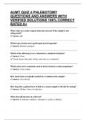 AUMT QUIZ 4 PHLEBOTOMY QUESTIONS AND ANSWERS WITH VERIFIED SOLUTIONS 100&percnt; CORRECT RATED A&plus;