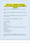 CHT Exam &ndash; Modalities UPDATED   ACTUAL Exam Questions and CORRECT  Answers 