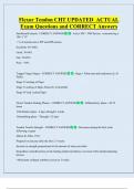 Flexor Tendon CHT UPDATED  ACTUAL  Exam Questions and CORRECT Answers 