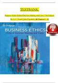 TEST BANK For Business Ethics Ethical Decision Making and Cases&comma; 13th Edition By O&period; C&period; Ferrell&comma; John Fraedrich&comma; Verified Chapters 1 - 12&comma; Complete Newest Version